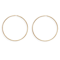 65mm x 2mm Gold Tone Fashion Hoops