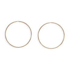 76mm x 2mm Gold Tone Fashion Hoops