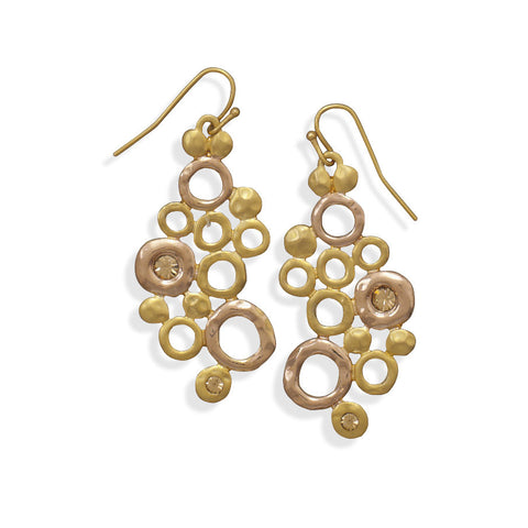 Two Tone Geometrical Fashion Earrings