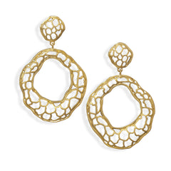 14 Karat Gold Plated Abstract Fashion Earrings