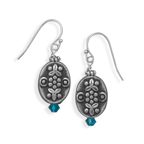 Floral Bead Fashion French Wire Earrings