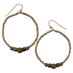 Perfect Circle Brass Earrings