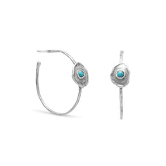 Blue Isle Brass Post Hoop Earrings