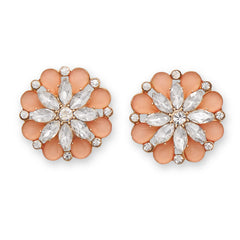 Peach Flower Fashion Earrings