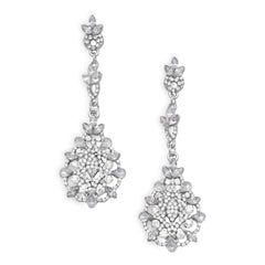 Fancy Crystal Pear Drop Fashion Earrings