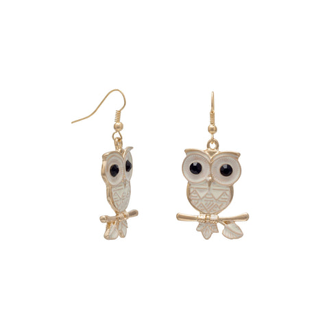 Wise Old Owl Fashion Earrings