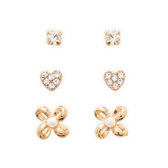 Classic Trio Heart Fashion Earrings