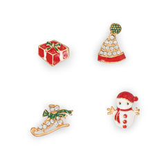 4 Piece Mismatch Holiday Fashion Earrings