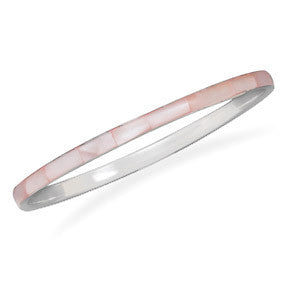 Pink Shell Fashion Bangle Bracelet