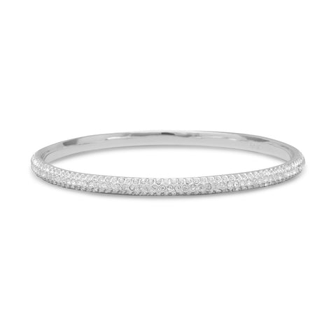 Crystal Domed Bangle Fashion Bracelet