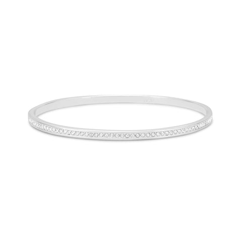 Channel Set Crystal Bangle Fashion Bracelet