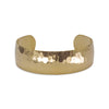 14 Karat Gold Plated Brass Hammered Cuff