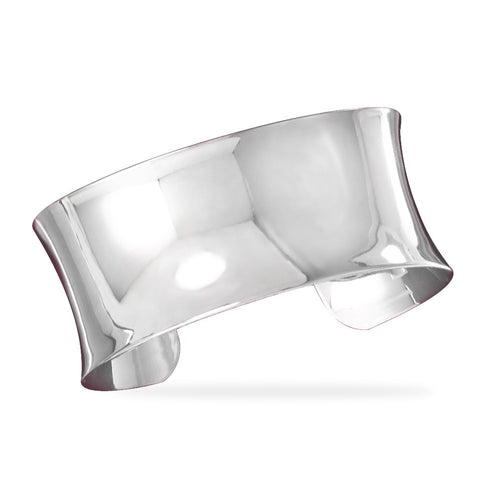 27mm Plated Brass Concave Fashion Cuff Bracelet