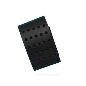 Wide Black Leather Bracelet with Holes