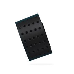 Wide Black Leather Bracelet with Holes