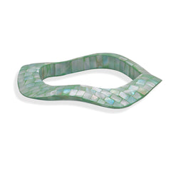 Mosaic Green Shell Bangle