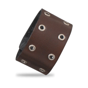 8"-8.5" Leather Fashion Bracelet with Eyelets