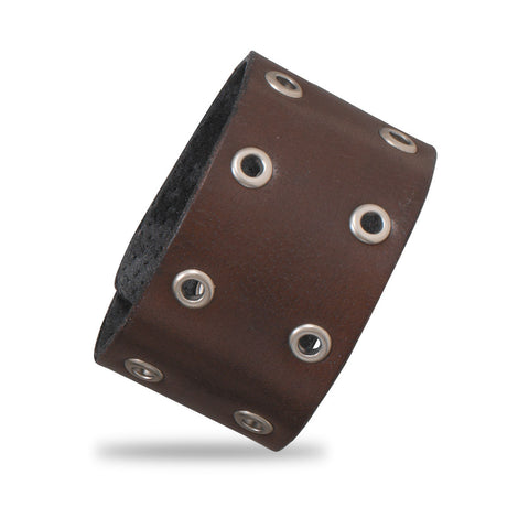 8"-8.5" Leather Fashion Bracelet with Eyelets