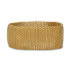 14 Karat Gold Plated Brass Flexible Bangle Bracelet
