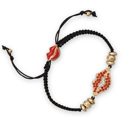 Sealed with A Kiss Adjustable Cord Fashion Bracelet