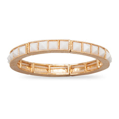 White Pyramid Fashion Stretch Bracelet