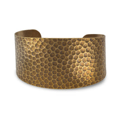 Antique Brass Hammered Cuff