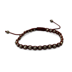 Adjustable Faceted Pyrite Bracelet