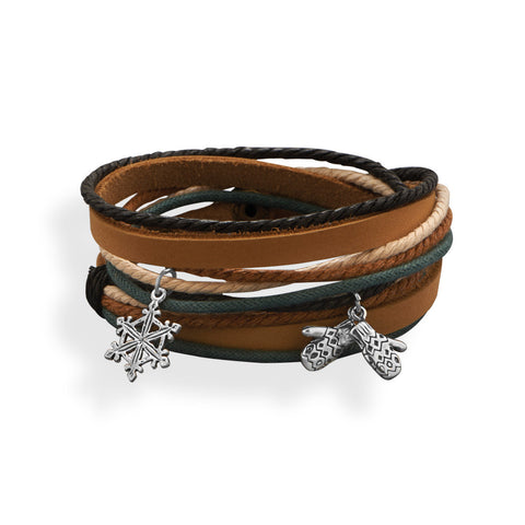 14" + 1" Five Strand Fashion Wrap Bracelet (Charms Sold Separately)