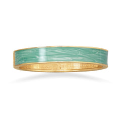 Pearlescent Mint Enamel Fashion Bangle Bracelet