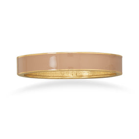 Tan Enamel Fashion Bangle Bracelet