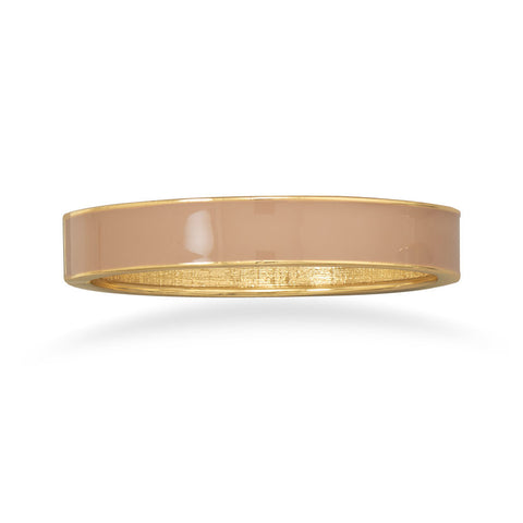 Tan Enamel Fashion Bangle Bracelet