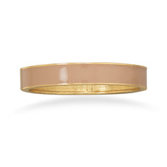 Tan Enamel Fashion Bangle Bracelet