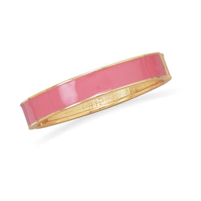 Dusty Rose Enamel Fashion Bangle Bracelet