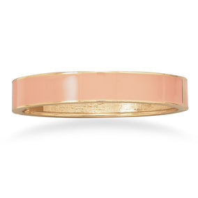 Peach Enamel Fashion Bangle Bracelet
