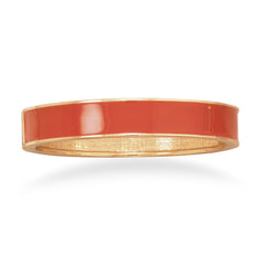 Burnt Orange Enamel Fashion Bangle Bracelet