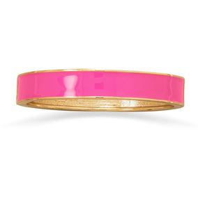 Hot Pink Enamel Fashion Bangle Bracelet