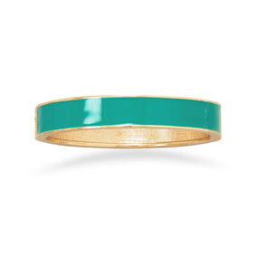 Teal Enamel Fashion Bangle Bracelet