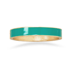 Teal Enamel Fashion Bangle Bracelet