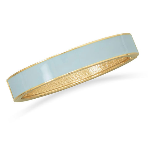 Slate Blue Enamel Fashion Bangle Bracelet