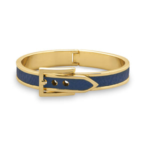 Adjustable Blue PVC Inlay Belt Design Fashion Bangle Bracelet