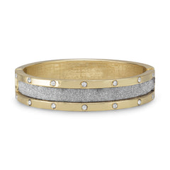 Grey Sparkle Fashion Bangle Bracelet with Crystals