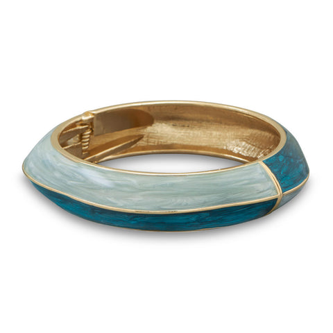 Dark and Light Blue Enamel Fashion Bangle Bracelet