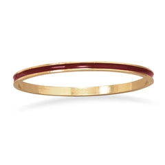 Thin Wine Enamel Fashion Bangle Bracelet