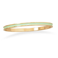 Thin Mint Enamel Fashion Bangle Bracelet