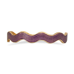 Wavy Purple Enamel Fashion Bangle Bracelet