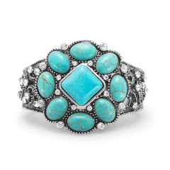 Magnesite and Crystal Stretch Fashion Bracelet