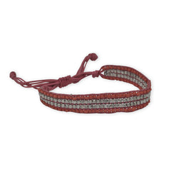 Adjustable Pink Beaded Fashion Bracelet