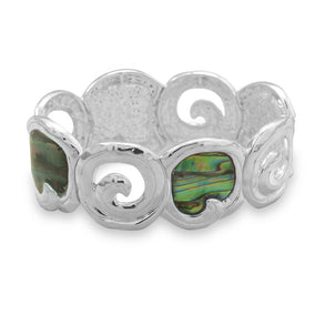 Ocean Waves Coil Design Fashion Stretch Bracelet