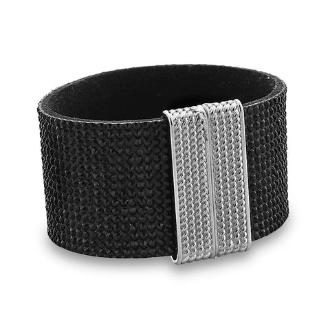 Elegant Black Crystal Hollywood Fashion Bracelet