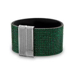 Elegant Emerald Green Crystal Hollywood Fashion Bracelet